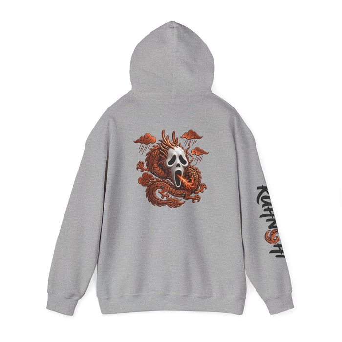 Hoodie — Ghost Mask Koi Dragon Graphic Hooded Sweatshirt