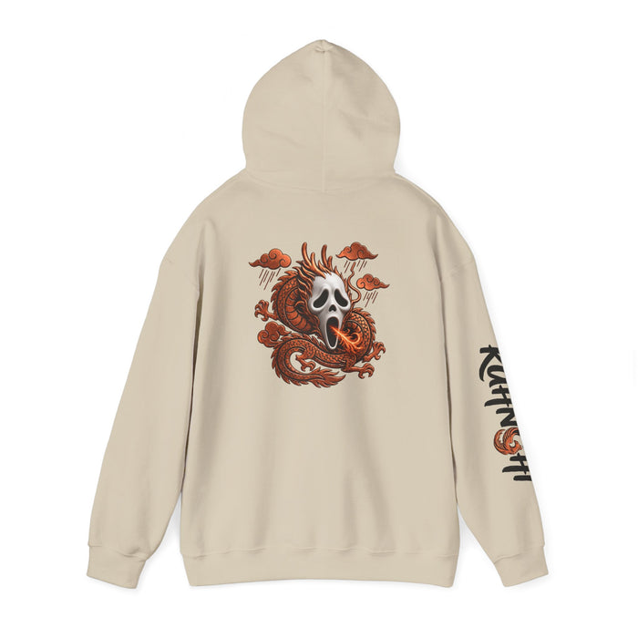 Hoodie — Ghost Mask Koi Dragon Graphic Hooded Sweatshirt
