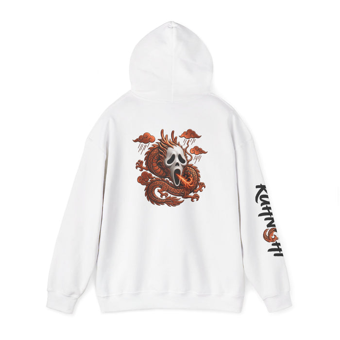 Hoodie — Ghost Mask Koi Dragon Graphic Hooded Sweatshirt