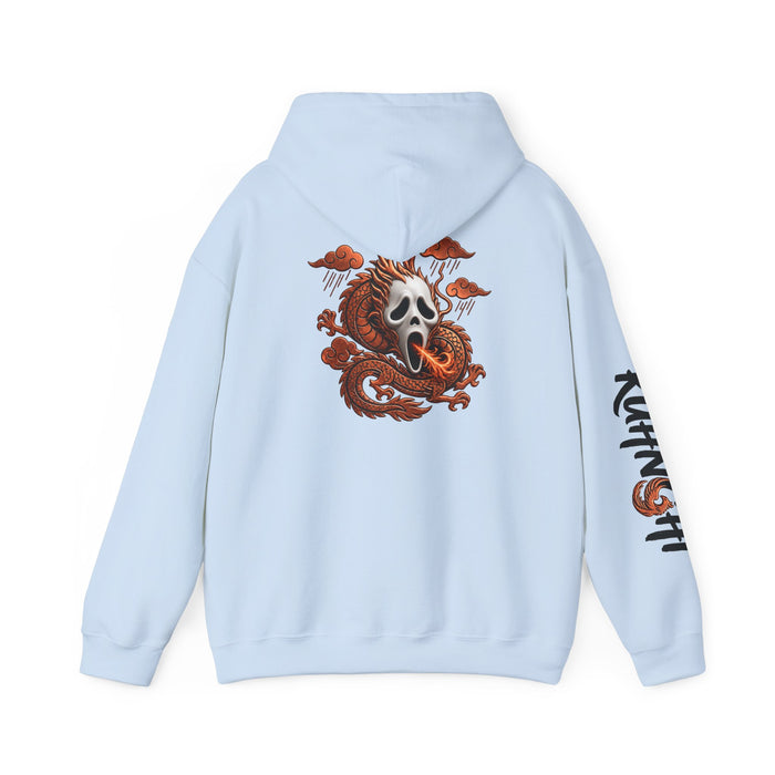 Hoodie — Ghost Mask Koi Dragon Graphic Hooded Sweatshirt