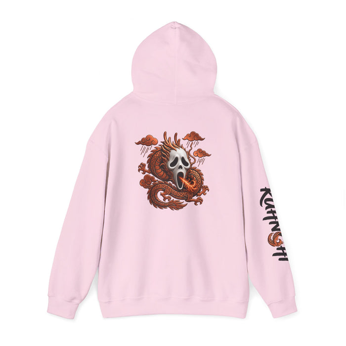 Hoodie — Ghost Mask Koi Dragon Graphic Hooded Sweatshirt