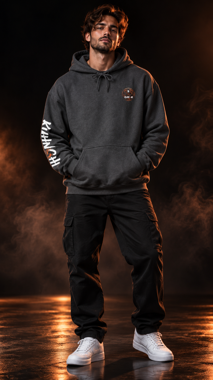 Hoodie — Ghost Mask Koi Dragon Graphic Hooded Sweatshirt