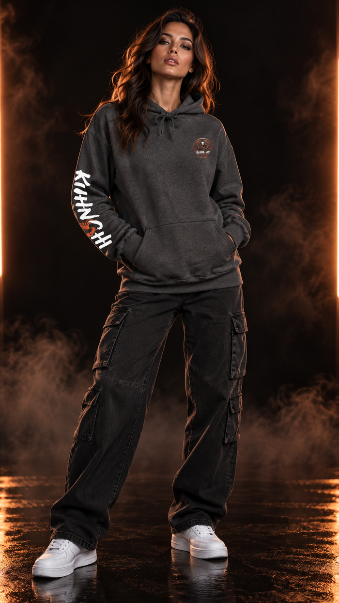 Hoodie — Ghost Mask Koi Dragon Graphic Hooded Sweatshirt