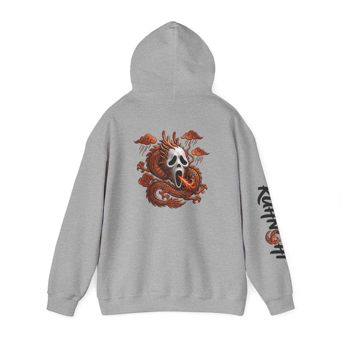 Hoodie — Ghost Mask Koi Dragon Graphic Hooded Sweatshirt