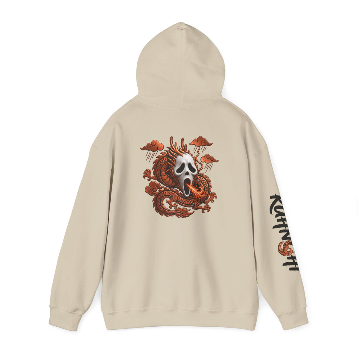Hoodie — Ghost Mask Koi Dragon Graphic Hooded Sweatshirt