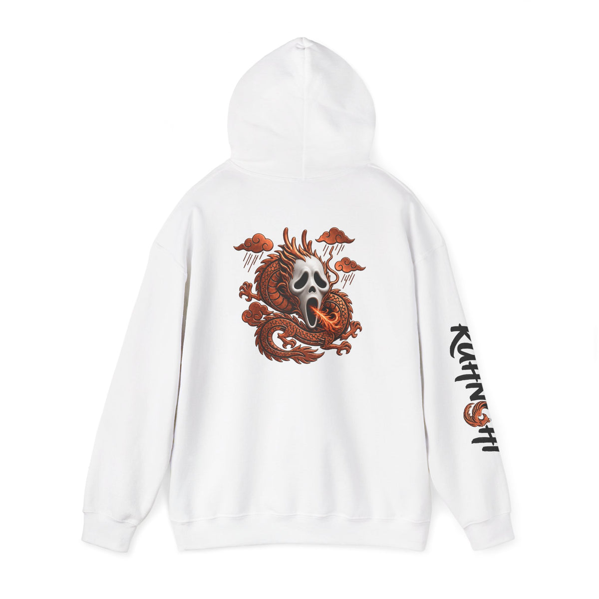 Hoodie — Ghost Mask Koi Dragon Graphic Hooded Sweatshirt