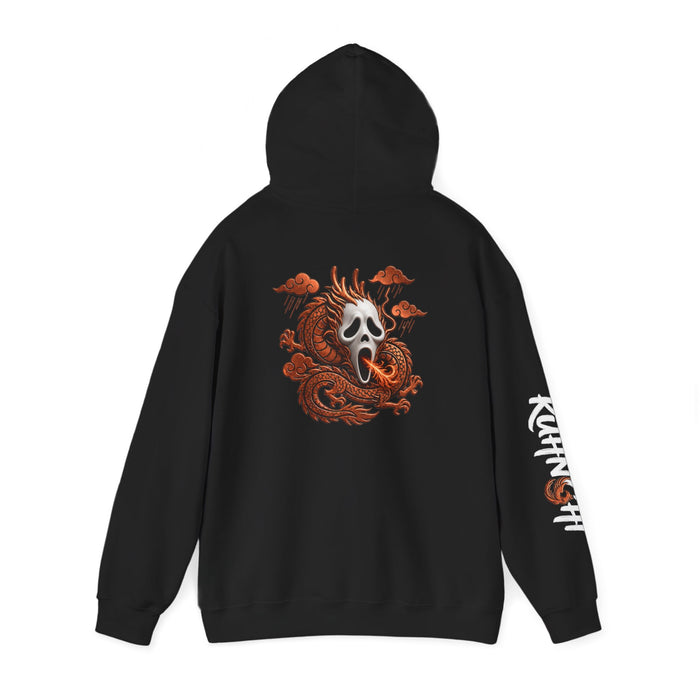 Hoodie — Ghost Mask Koi Dragon Graphic Hooded Sweatshirt