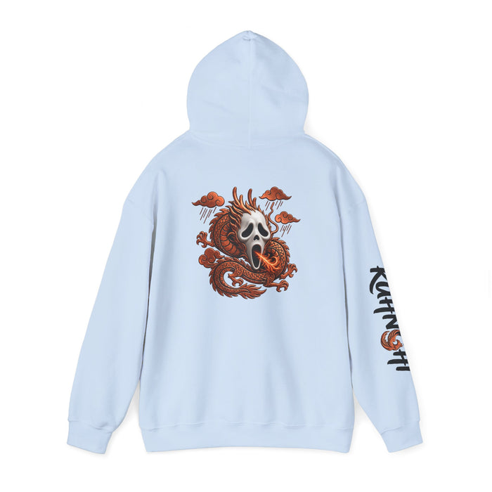 Hoodie — Ghost Mask Koi Dragon Graphic Hooded Sweatshirt