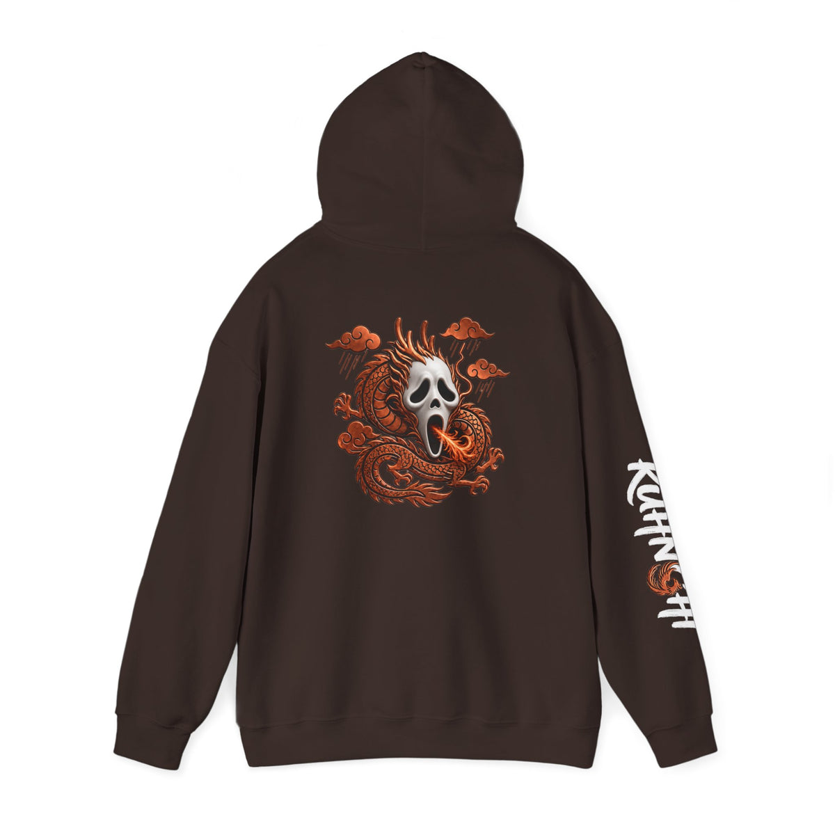 Hoodie — Ghost Mask Koi Dragon Graphic Hooded Sweatshirt