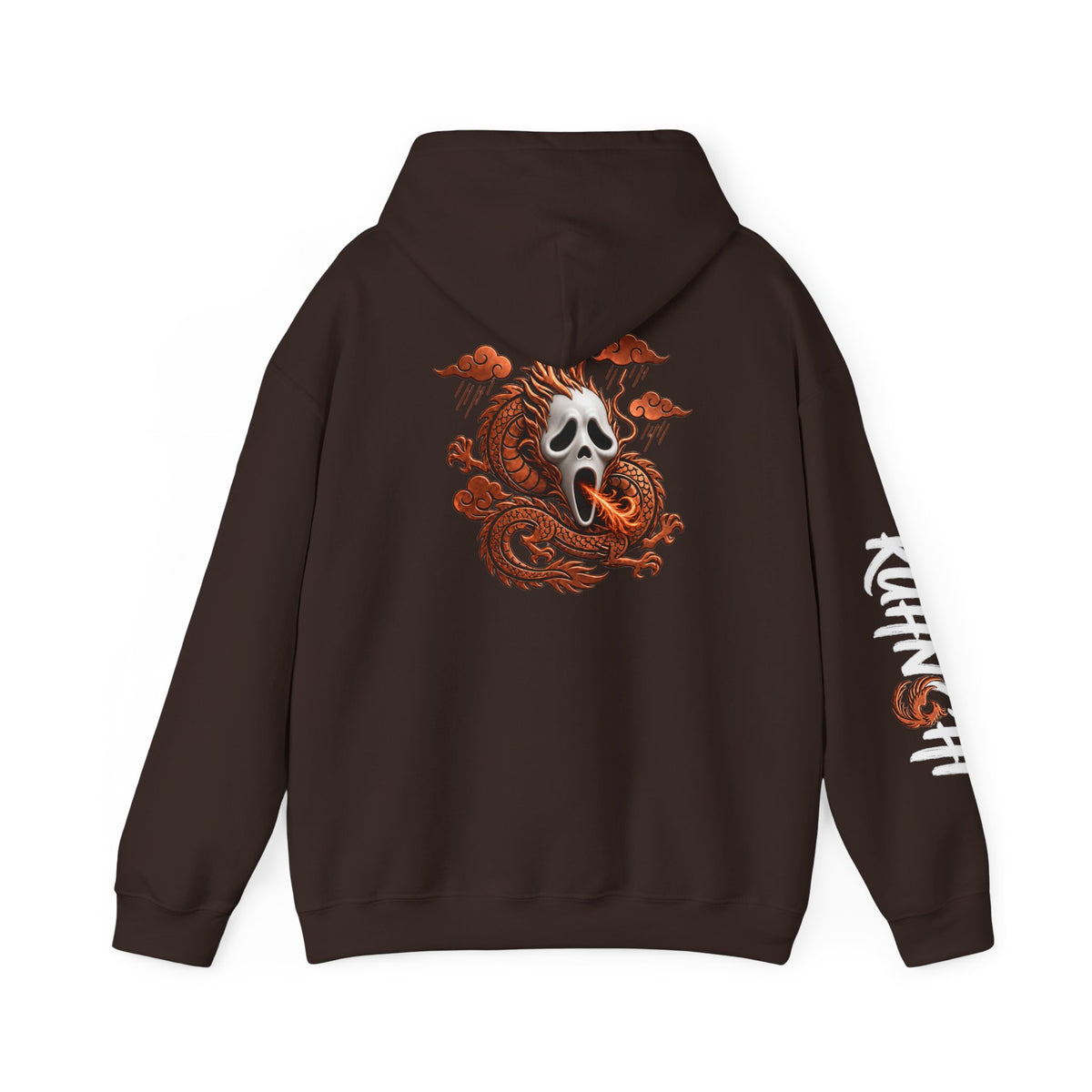 Hoodie — Ghost Mask Koi Dragon Graphic Hooded Sweatshirt