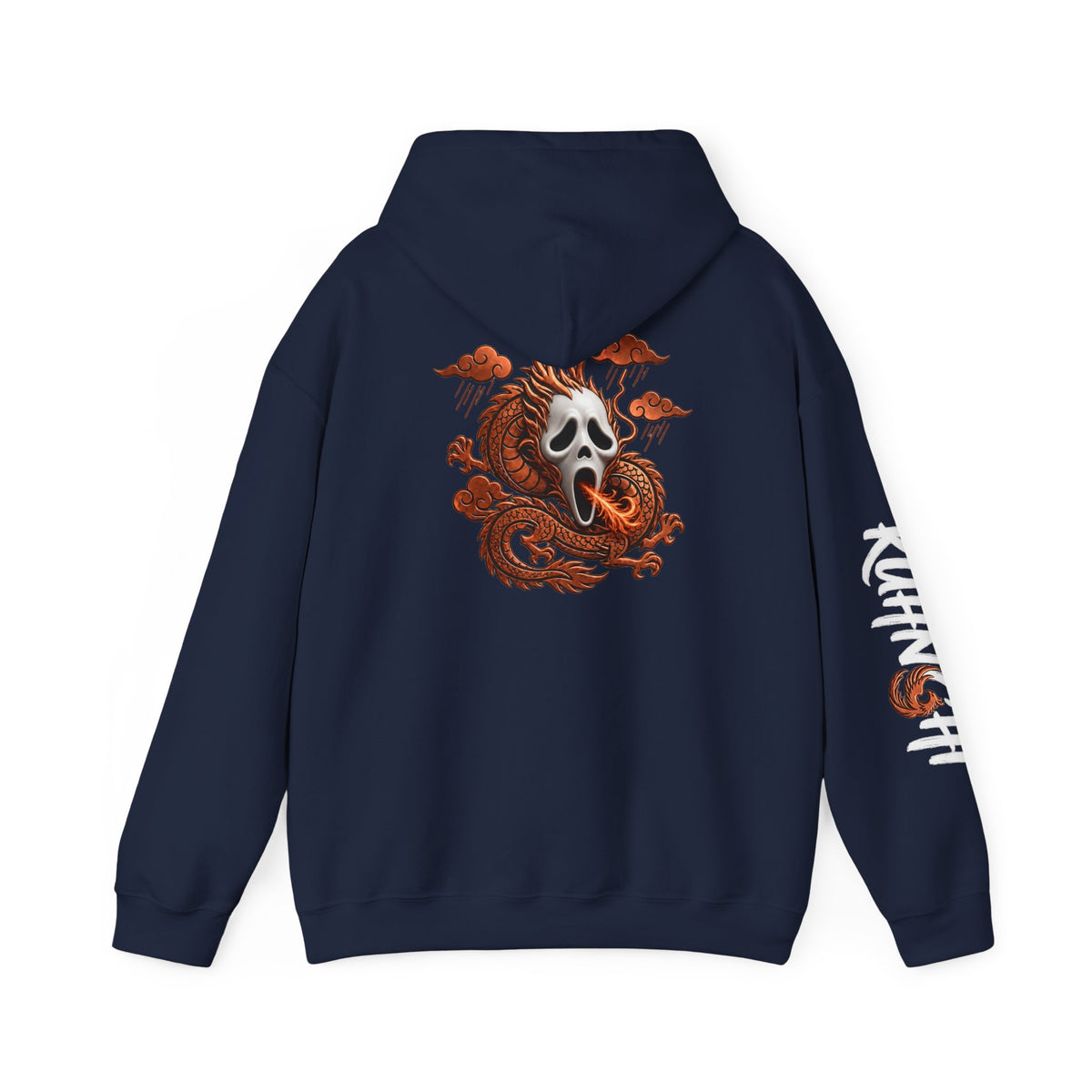 Hoodie — Ghost Mask Koi Dragon Graphic Hooded Sweatshirt